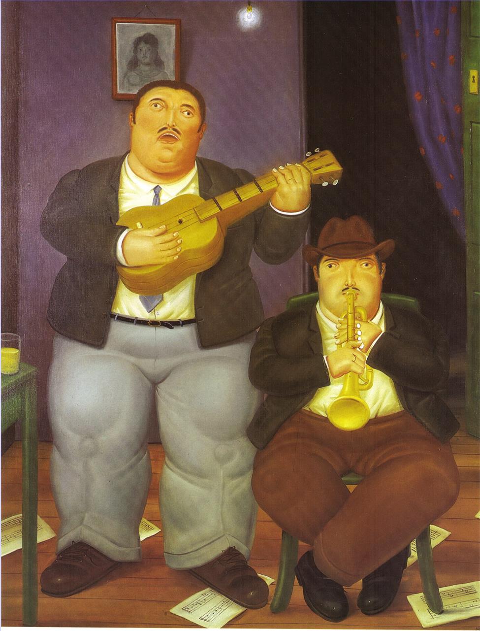 Los Músicos Fernando Botero Pintura al óleo